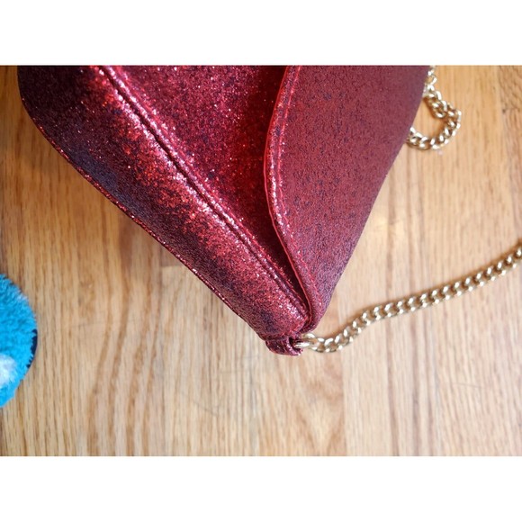 Jimmy Choo Parfums Red Sparkly Purse With Chain Strap - Picture 6 of 11